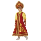 Карнавальный костюм «Сударушка», (платье-сарафан, кокошник), размер 36, рост 140 см - фото 11011645