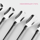Ложки - трубочки барные Доляна, длина 22 см, набор 6 шт., нержавеющая сталь, серебристые - Фото 2