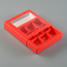 Упаковка для конфет 9 шт,14,5 х 14,5 х 3,5 см, красный - Фото 2