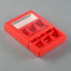 Упаковка для конфет 9 шт.,14.5×14.5×3.5 см, красный - Фото 3