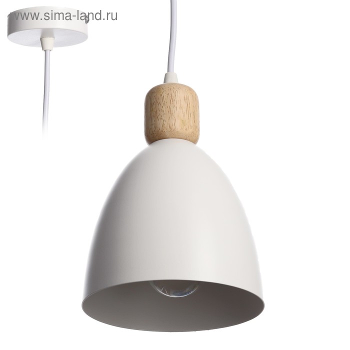 Светильник BayerLux «Колпак» 1×40 Вт E27 белый 14×14×100 см - Фото 1