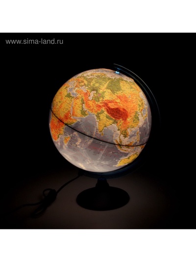 Глобус физико-политический «Глобен», интерактивный, диаметр 320 мм, с подсветкой от батареек, с очками