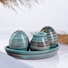 Набор для специй Борисовская керамика «Скандинавия», 5 предметов, бирюзовый - Фото 7