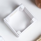 Кашпо деревянное 12×11×9 см "Однушка Лайт", двухреечное, сердце, белый Дарим Красиво - фото 24473558