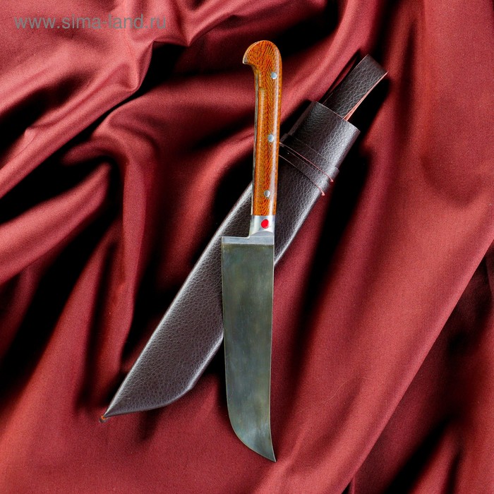 Нож Пчак Шархон - текстолит олово чирчик (11-12 см) - Фото 1