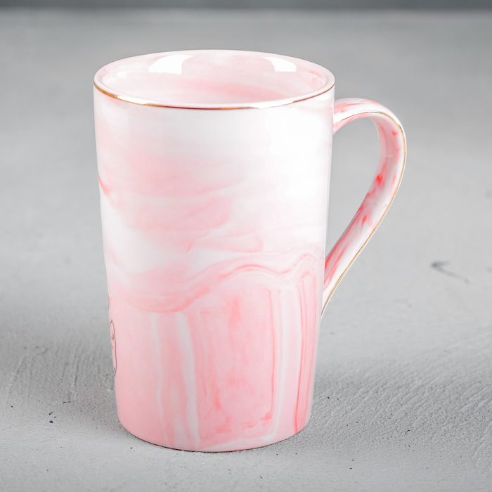 Кружка керамическая «Доброе утро, любимая», 350 мл, цвет розовый - фото 1907045832