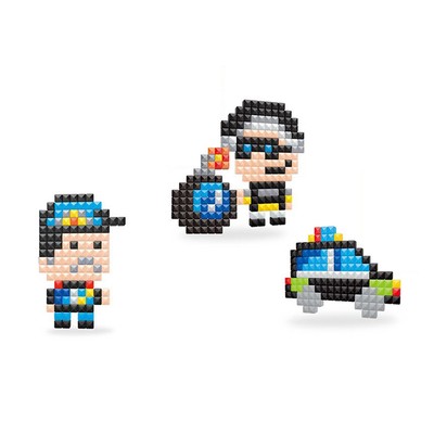 Конструктор игровой MOSAICPIX "Полицейские", 480 элементов. В ПАКЕТЕ