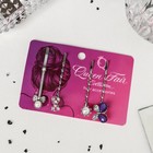 Невидимка для волос "Кварта" (набор 4 шт) бабочка 5 см, 4,5 см - Фото 3