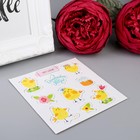 Чипборд для скрапбукинга "Цыплята - Счастливой Пасхи!" 10х10 см (комплект 10 шт) - фото 20991577