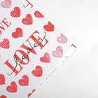 Бумага упаковочная глянцевая «LOVE», 70 х 100 см - Фото 2