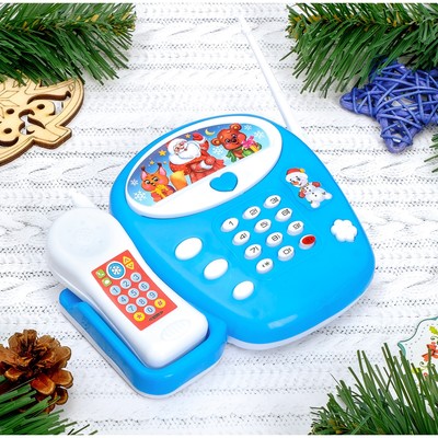 УЦЕНКА Музыкальный телефон стационарный «С Новым годом», русская озвучка, работает от батареек