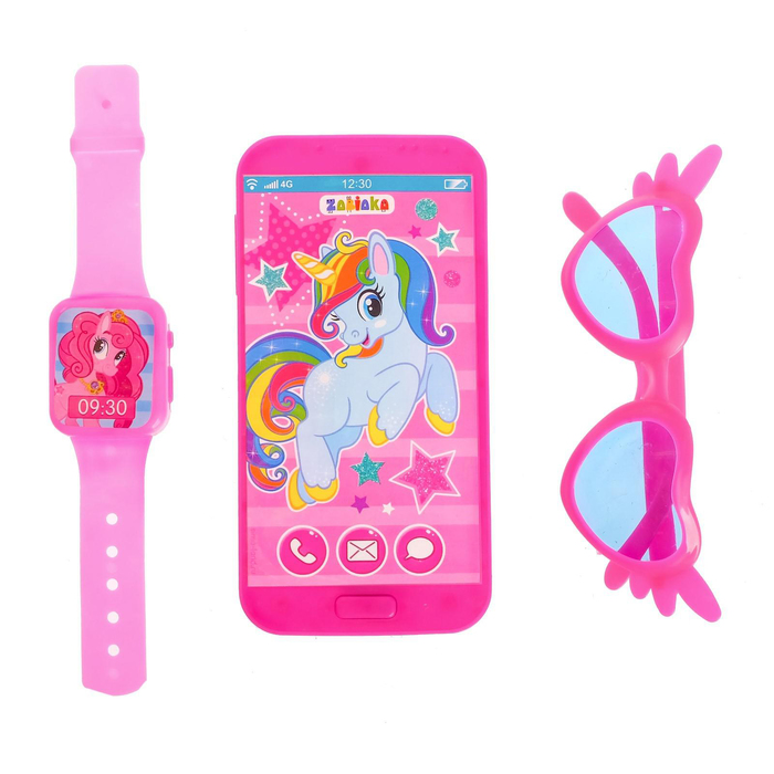 УЦЕНКА Игровой набор «Волшебный мир пони»: телефон, очки, часы, русская озвучка, МИКС - Фото 1