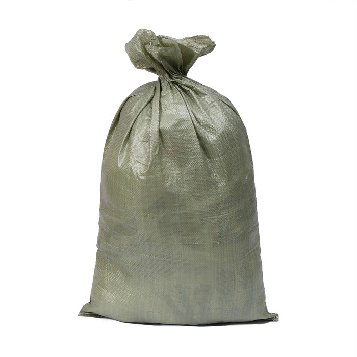 Мешок полипропиленовый, 55 × 95 см, на 50 кг, зелёный - Фото 1