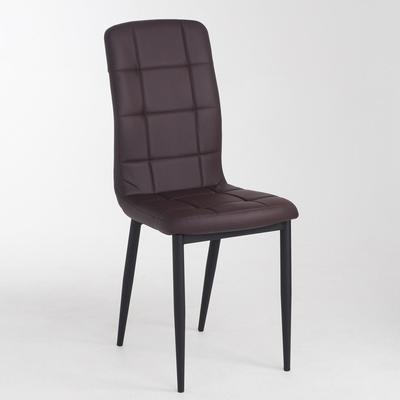 Стул для кухни «Клик Мебель. Квадро», искусственная кожа, цвет чёрный/AERO венге