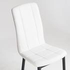 Стул для кухни «Клик Мебель. Квадро», искусственная кожа, цвет чёрный/AERO белый - Фото 2