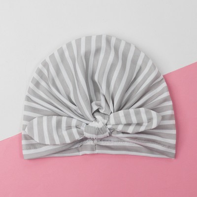 Шапка детская «Крошка Я. Полоска», размер 48, серая