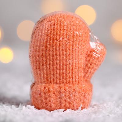 Бомбочка для ванн «Варежка», розовая, с ароматом миндаля, 125 г