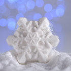 Бомбочка для ванн «Снежинка», белая, с ароматом печенья, 100 г - Фото 1