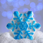 Бомбочка для ванн «Снежинка», синяя, с ароматом печенья, 100 г - Фото 2