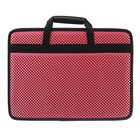 Папка с ручками каркасная, текстиль, А4, 50 мм, 330 х 260 мм, «Тихвин», «Шашки», красная 4667457