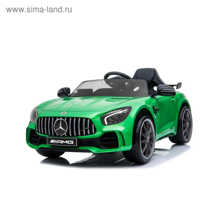 Электромобиль (Царап. на сиден. и зад. крыле) MERCEDES-BENZ GT-R AMG, цвет зелёный, EVA колеса, уценка (нет лобового стекла) - Фото 1
