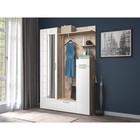 Прихожая Лайн 10.16, 898х351х2100, Дуб серый/Белый глянец - Фото 3