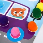 Настольная игра для малышей «Разложи по цветам», с цветными помпошками - фото 53910206 Настольная игра для малышей «Разложи по цветам», с цветными помпошками - фото 53910206