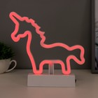 Ночник "Единорог" LED (красный свет) батарейки 2хAA 22х2,7х22,5 см. - фото 23439311