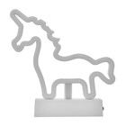 Ночник "Единорог" LED (красный свет) батарейки 2хAA 22х2,7х22,5 см. - фото 23439316