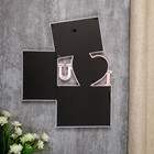 Фоторамка - коллаж на 4 фото 9×9, 10×15, 13×18 см «Я люблю тебя», пластик, мультирамка, белая с розовым, 39.5×32 см - Фото 5