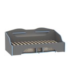 Кровать «Индиго 11.03», с подсветкой, с ортопедическим основанием, 2050×1125×831 мм, цвет тёмно-серый/графит - Фото 1