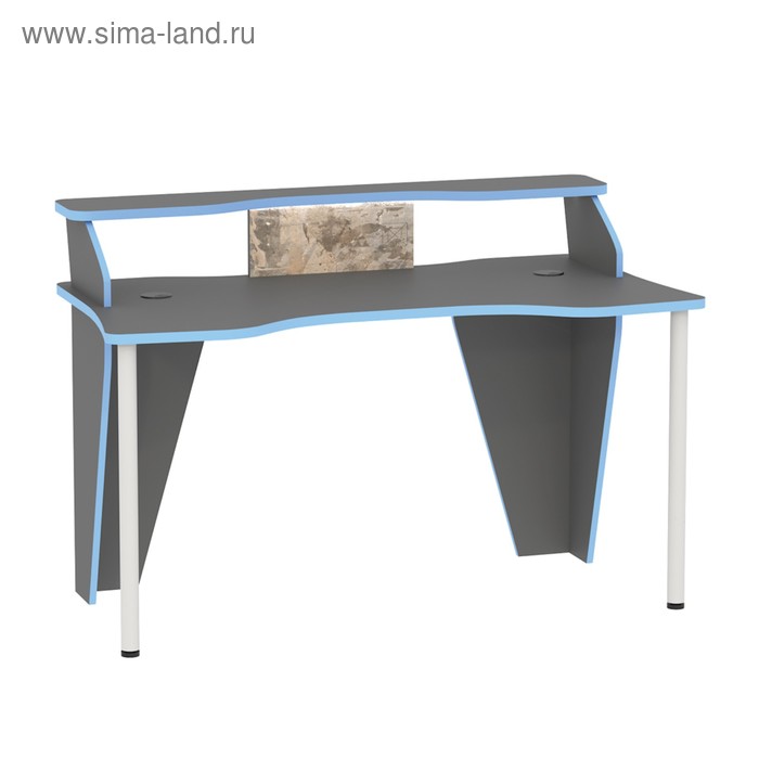 Стол компьютерный «Индиго 12.61», 1354×700×915 мм, цвет тёмно – серый/граффити - Фото 1