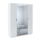 Шкаф с зеркалом четырехдверный Тиффани 510х1800х2280 Белый текстурный - Фото 1
