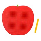 Магнитный планшет «Яблоко», большое, 468 отверстий, цвет красный - фото 3844758