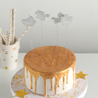 Набор топперов «Счастливый единорог», 4 шт - фото 38914761