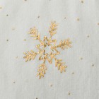 Плед Этель «Золотые снежинки», белый, 150х200 см, корал-флис - Фото 2
