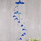 Музыка ветра пластик "Дельфин" 4 трубочки + 11 фигурок - Фото 2