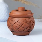 Горшочек для запекания Кунгурская керамика «Молочение», 650 мл, керамика, коричневый - Фото 1