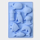 Форма для украшений Доляна «Морская», силикон, 14×9,5 см, 8 ячеек, цвет МИКС - Фото 5