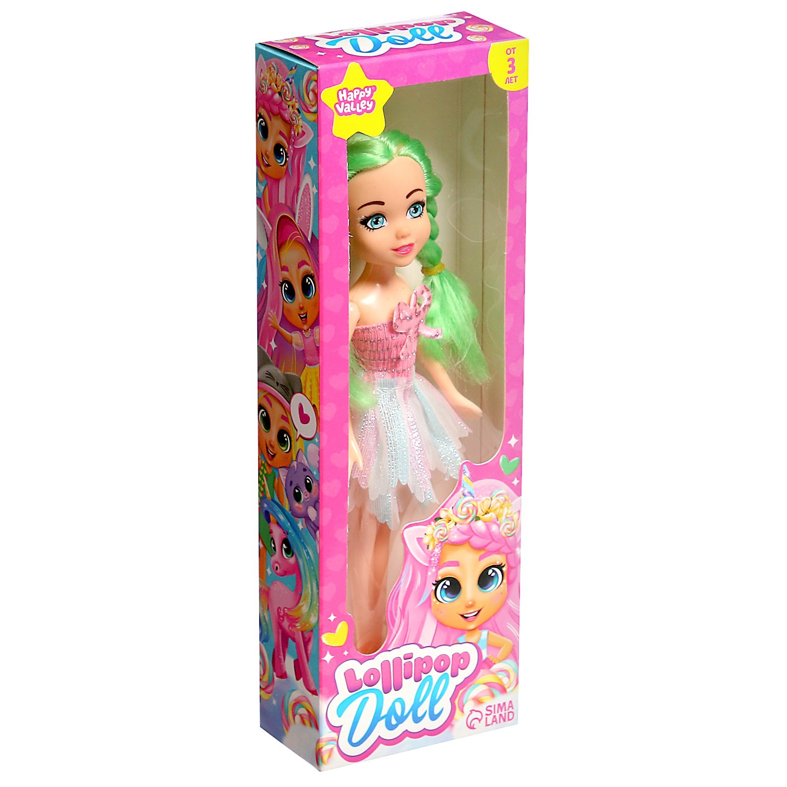 Кукла Lollipop doll цветные волосы, цвета микс - купить по выгодной цене на Янде