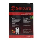 Чайник электрический Sakura SA-2720SBK, стекло, 1.7 л, 2200 Вт, серебристый 4662983 - фото 13636006