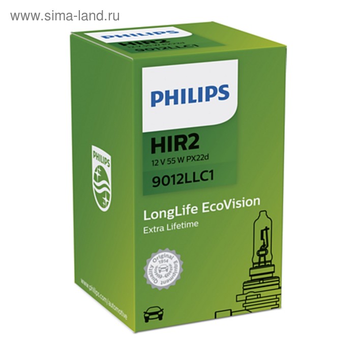 Лампа автомобильная Philips, HIR2, 12 В, 55 Вт, 9012LLC1
