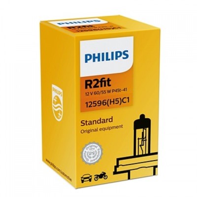 Лампа автомобильная Philips R2FIT, HR2, 12 В, 60/55 Вт, 12596(H5)C1 (RAC1)