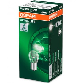 

Лампа автомобильная Osram Ultra Life, P21W, 12 В, 21 Вт, 7506ULT