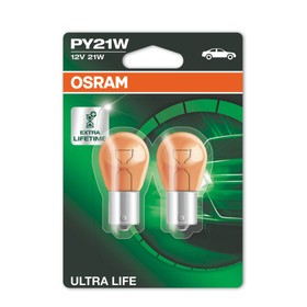 Лампа автомобильная Osram Ultra Life, PY21W, 12 В, 21 Вт, 7507ULT