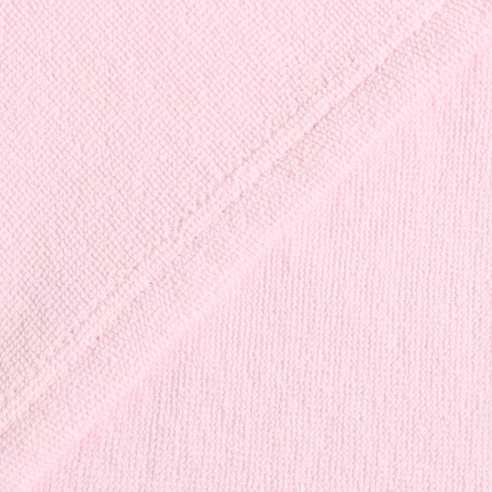Полотенце-уголок махровый "Крошка Я" 85х85 см, цвет нежно-розовый, 100% хлопок, 320 г/м2 - фото 1883492484