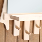 Зеркало для бани и сауны «Лесенка», 75×40 см, с полкой, 3 крючка 4632936