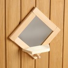 Зеркало для бани и сауны «Ромб», 20×20 см, настенное, с полкой, с крючком, «Добропаровъ» - Фото 2