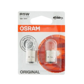 Лампа автомобильная Osram, R5W, 12 В, 5 Вт, набор 2 шт, 5007-02B