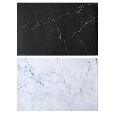 Фотофон для съёмок, двусторонний бумага 300 г «Белый и чёрный мрамор», 57×87 см